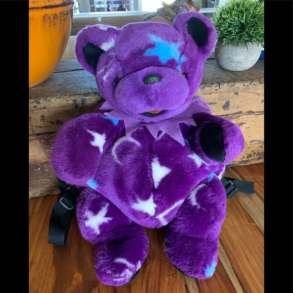 Authentic Grateful Dead Dark Star Bear Backpack - Picture 7 of 8